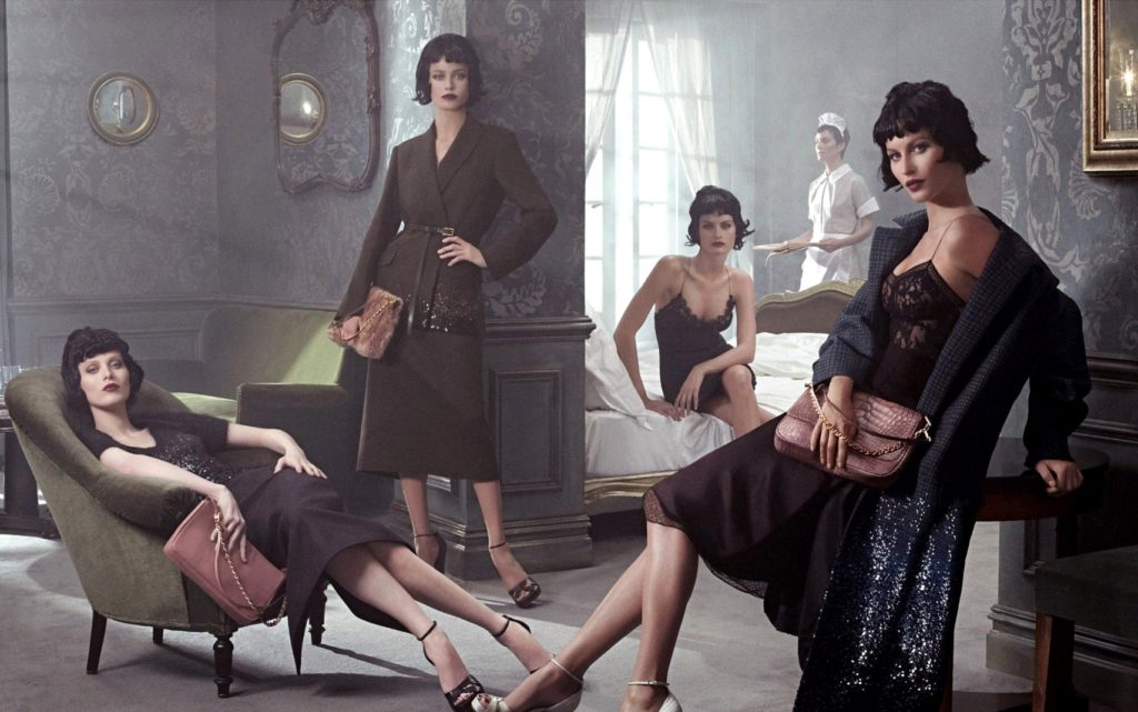 Supermodels Gisele Bundchen,Isabeli Fontana,Carolyn Murphy and Karen Elson in the ad campaign for Louis Vuitton Fall Winter 2013/2014. Â© Balawa Pics - 07/07/2013 - *Hands Out Pics*, Image: 165964947, License: Rights-managed, Restrictions: Pictures in this set: 003. As the promotional pictures in this set are defined as 'Hands Out', the supplier canÂ«t be considered responsible of subsequent sales or any other legal matter concerning to the material provided. These promotional pictures has been provided without ĂŠany compromise between the parts and it is only under the responsibility of the recipient, who acknowledges the reception of these pictures as 'Hands Out'., Model Release: no, Credit line: Profimedia, Balawa Pics