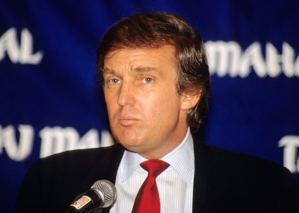 08 July 2016 - Archive: Presumptive Republican Presidential nominee Donald J.Trump. File Photos: Donald J. Trump makes remarks and answers questions on his new Atlantic City Hotel, the Trump Taj Mahal, at a press conference in Washington, DC on March 1, 1989., Image: 293627138, License: Rights-managed, Restrictions: , Model Release: no, Credit line: Profimedia, ADMedia