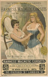 Chromolithographed Victorian advertising insert for Harness' Magnetic Corsets, Image: 11044031, License: Rights-managed, Restrictions: , Model Release: yes, Credit line: Profimedia, Alamy