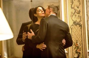 USA. Monica Bellucci and Daniel Craig in the Â©Sony Pictures Entertainment new James Bond film: Spectre (2015). Plot: A cryptic message from Bond's past sends him on a trail to uncover a sinister organization. While M battles political forces to keep the secret service alive, Bond peels back the layers of deceit to reveal the terrible truth behind SPECTRE., Image: 268594908, License: Rights-managed, Restrictions: Supplied by Landmark Media. Editorial Only. Landmark Media is not the copyright owner of these Film or TV stills but provides a service only for recognised Media outlets., Model Release: no, Credit line: Profimedia, Landmark