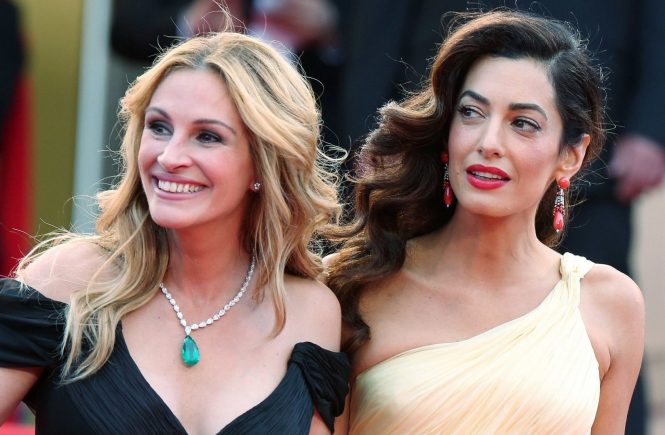 Julia Roberts and Amal Clooney attend the screening of 'Money Monster' at the annual 69th Cannes Film Festival at Palais des Festivals on May 12, 2016 in Cannes, France, Image: 284271826, License: Rights-managed, Restrictions: , Model Release: no, Credit line: Profimedia, KCS Presse