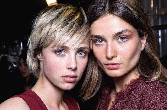 Model backstage in a beauty, makeup and hair shoot, as part of the women's ready-to-wear summer 2015 Paris women fashion week, Paris, France Isabel Marant/PIXEL-FORMULA_375/Credit:PIXELFORMULA/SIPA/1410302054, Image: 233802002, License: Rights-managed, Restrictions: , Model Release: no, Credit line: Profimedia, TEMP Sipa Press