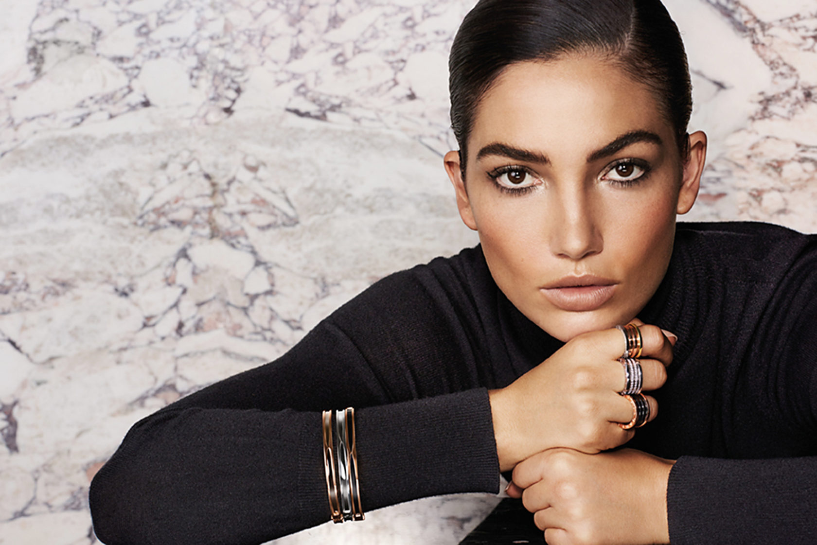 American fashion model Lily Aldridge stars in Bvlgari Fall Winter 2016 advertising campaign., Image: 303323961, License: Rights-managed, Restrictions: EDITORIAL USE ONLY, Model Release: no, Credit line: Profimedia, Balawa Pics