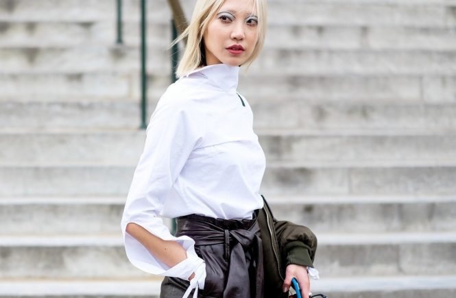 Street style, model Soo Joo after Chanel Fall-Winter 2017-2018 show held at Grand Palais, in Paris, France, on March 7th, 2017., Image: 324211595, License: Rights-managed, Restrictions: , Model Release: no, Credit line: Profimedia, Abaca