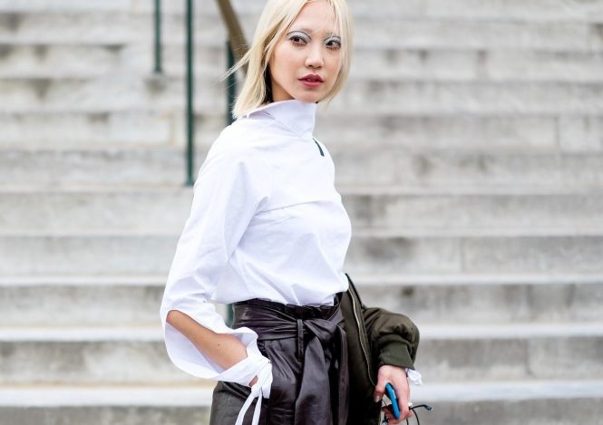 Street style, model Soo Joo after Chanel Fall-Winter 2017-2018 show held at Grand Palais, in Paris, France, on March 7th, 2017., Image: 324211595, License: Rights-managed, Restrictions: , Model Release: no, Credit line: Profimedia, Abaca