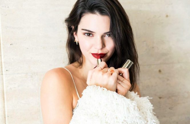 American fashion model and singer Kendall Jenner in the print ad of Estee Lauder Pure Color Lipstick Summer 2017 advertising campaign., Image: 329519110, License: Rights-managed, Restrictions: EDITORIAL USE ONLY, Model Release: no, Credit line: Profimedia, Balawa Pics