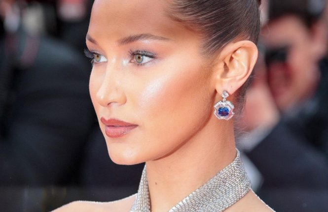 Behind in English - Bella Hadid sur le tapis rouge pour assister Ĺ• la projection du film 'BlackkklansmanĂ˘â‚¬â„˘ lors de la 71ÄŤme Ă©dition du Festival de Cannes au Palais des Festivals le 14 mai 2018 Ĺ• Cannes, France. Ă˘â‚¬â€ť Bella Hadid attends the screening of 'Blackkklansman' during the 71st annual Cannes Film Festival at Palais des Festivals on May 14, 2018 in Cannes, France., Image: 371738030, License: Rights-managed, Restrictions: , Model Release: no, Credit line: Profimedia, KCS Presse