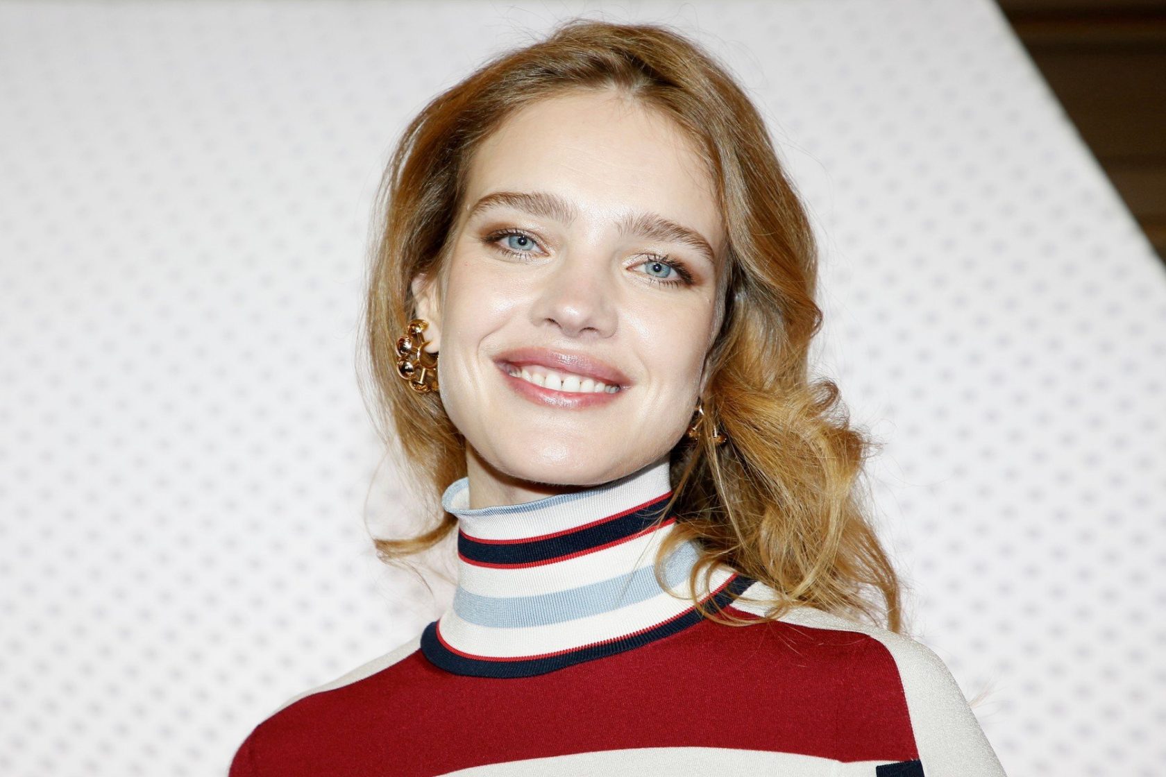 Russian model Natalia Vodianova during the presentation of the Louis Vuitton official case which will be used to carry the FIFA Russia 2018 World Cup trophy-at the Louis Vuitton headquarters in Asničres-sur-Seine on May 17, 2018 / France