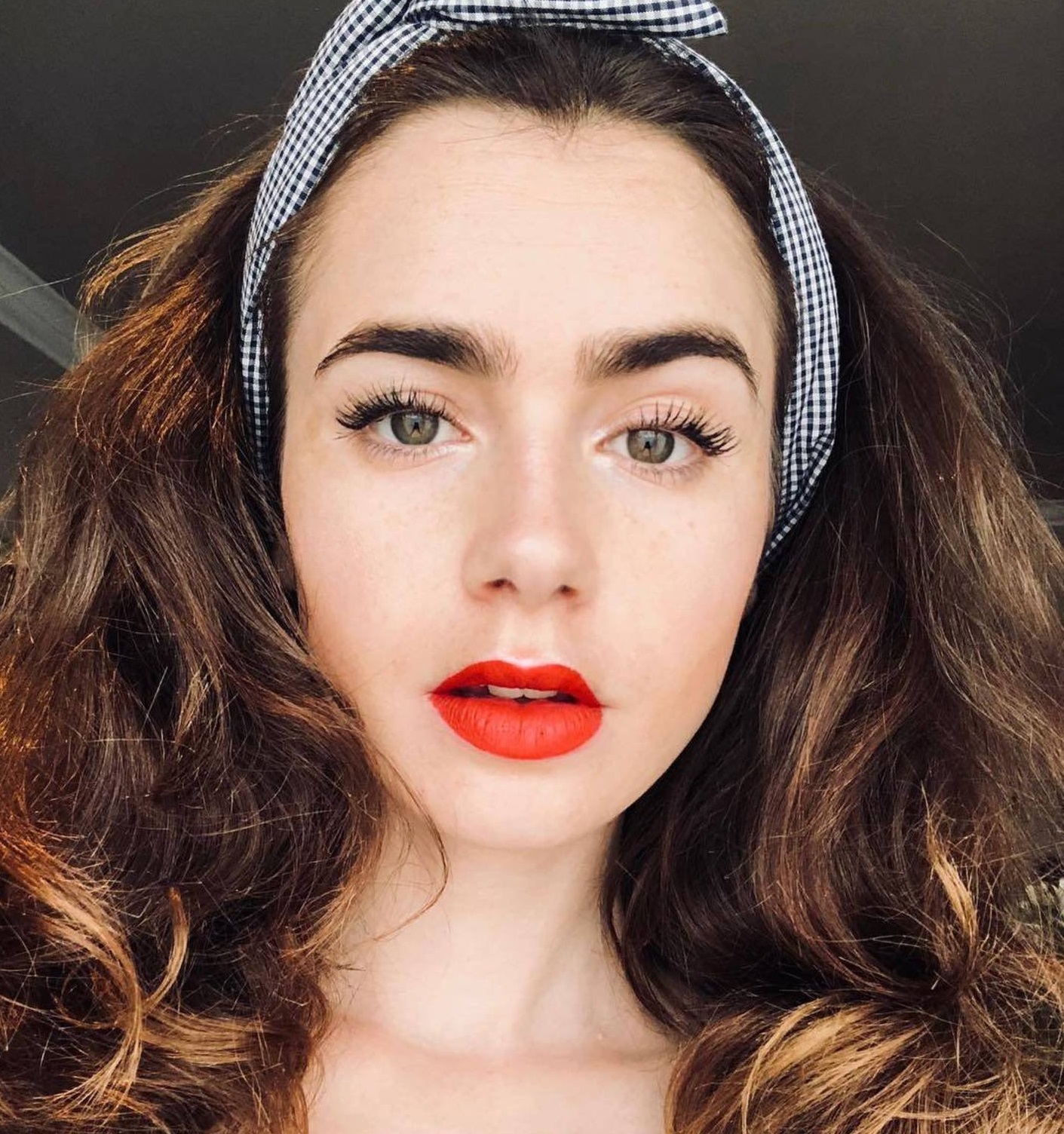 Lily Collins (lilyjcollins / 04.07.2018): Rockabilly Lily bringing the festivities to Europe. Happy 4th of July!.."", Image: 376942232, License: Rights-managed, Restrictions: , Model Release: no, Credit line: Profimedia, Face To Face A