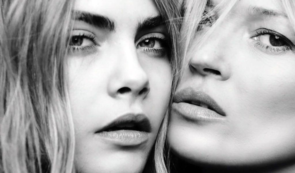 Kate Moss and Cara Delevigne for Burberry.