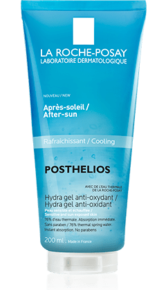 Posthelios antioksidacijski vodeni gel hladi kožu nakon izlaganja suncu. Sadrži 76% La Roche-Posay termalne vode obogaćene antioksidansima za borbu protiv slobodnih radikala, smiruje kožu i pruža 48.satnu hidrataciju. Izvrstan je za suhu kožu i kožu nakon sunčanja.