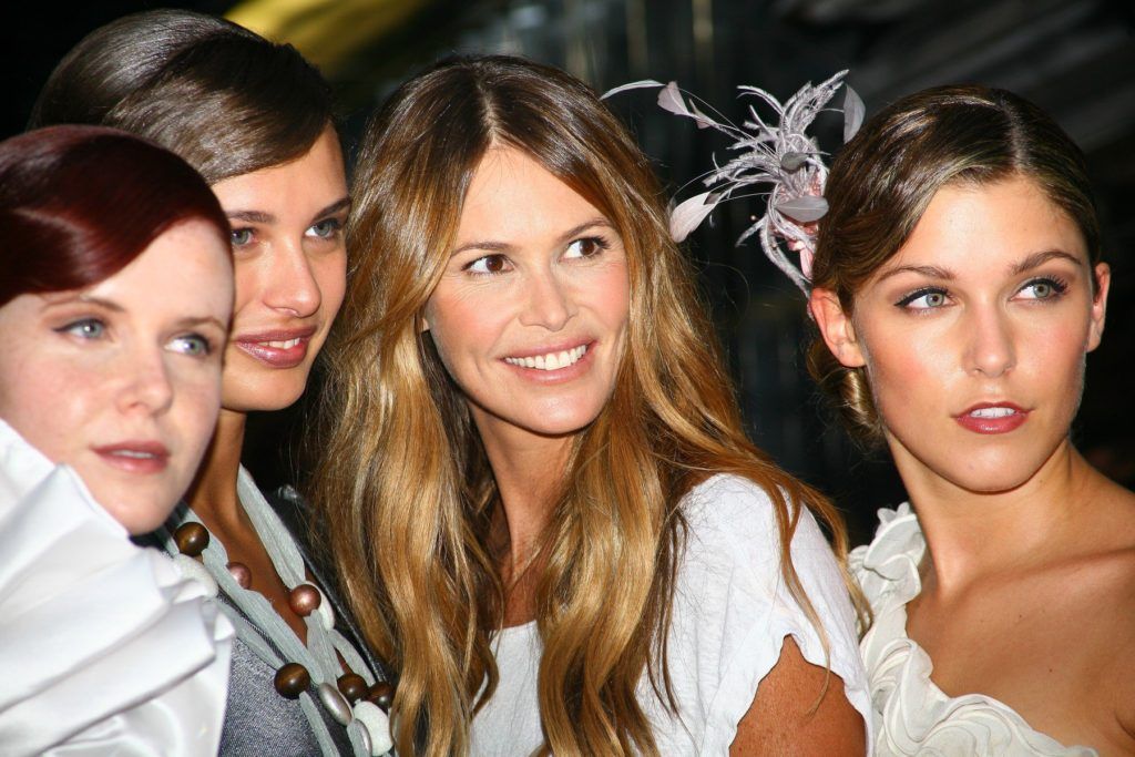 Series judge, model Elle Macpherson (centre) with the contestants during the launch of 2010 Britain's Next Top Model Series 6 at Circus, central London, 30/06/2010., Image: 76747564, License: Rights-managed, Restrictions: , Model Release: no, Credit line: Profimedia, TEMP Camerapress