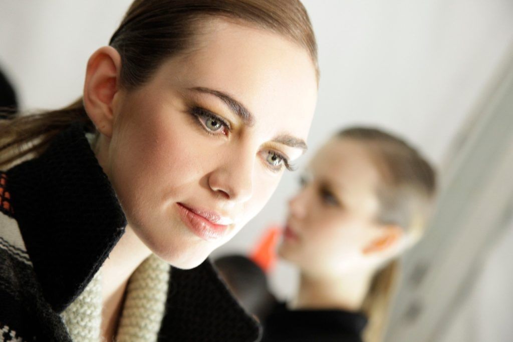 , New York, NY - 2/9/2014 - Vivienne Tam During Fall 2014 Mercedes-Benz Fashion Week - Backstage -PICTURED: Model -, Image: 184167489, License: Rights-managed, Restrictions: , Model Release: no, Credit line: Profimedia, INSTAR Images