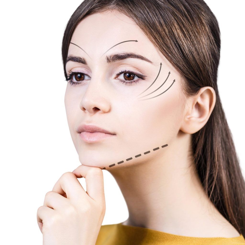 Young female with lifting arrows