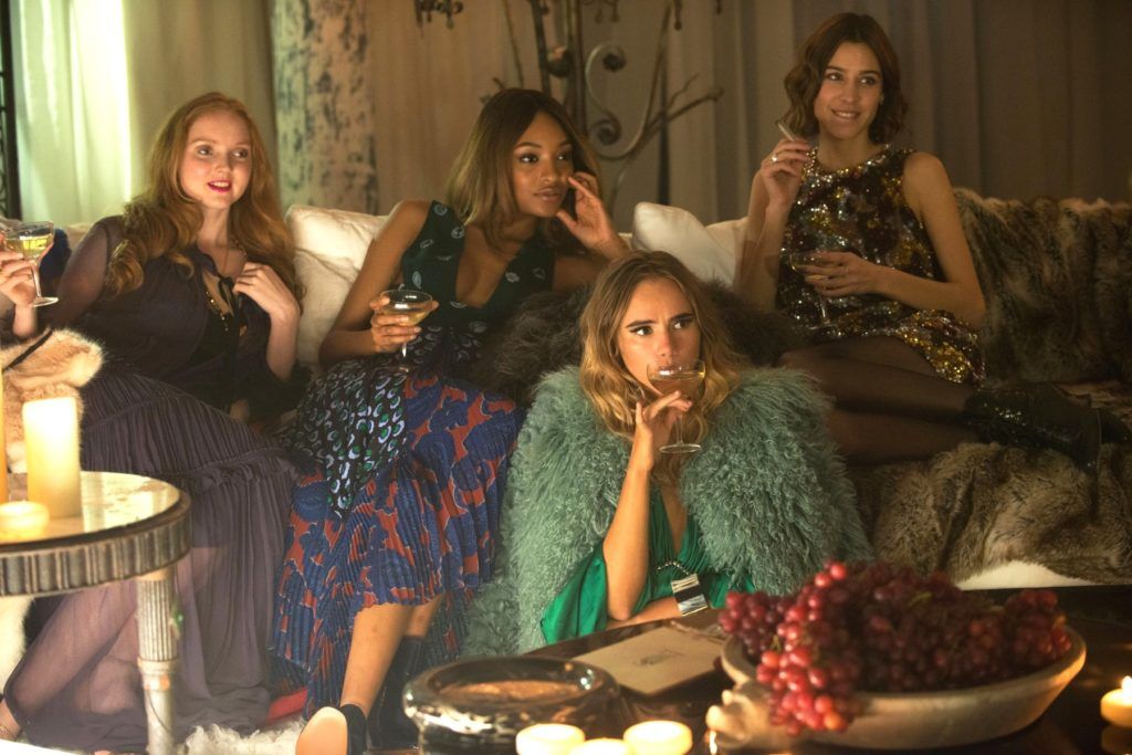 ABSOLUTELY FABULOUS: THE MOVIE, from left: Lily Cole, Jourdan Dunn, Suki Waterhouse, Alexa Chung, 2016., Image: 295077659, License: Rights-managed, Restrictions: ©Fox Searchlight/Courtesy Everett Collection, Model Release: no, Credit line: Profimedia, Everett
