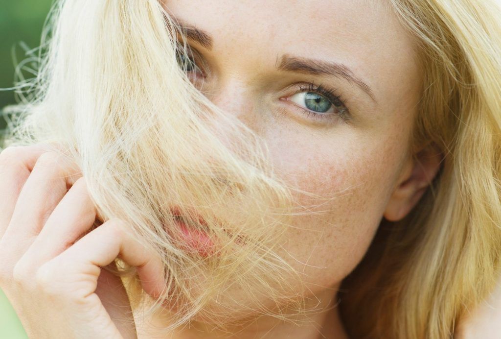 Woman covering face with hair, portrait, Image: 295623499, License: Rights-managed, Restrictions: , Model Release: no, Credit line: Profimedia, PhotoAlto