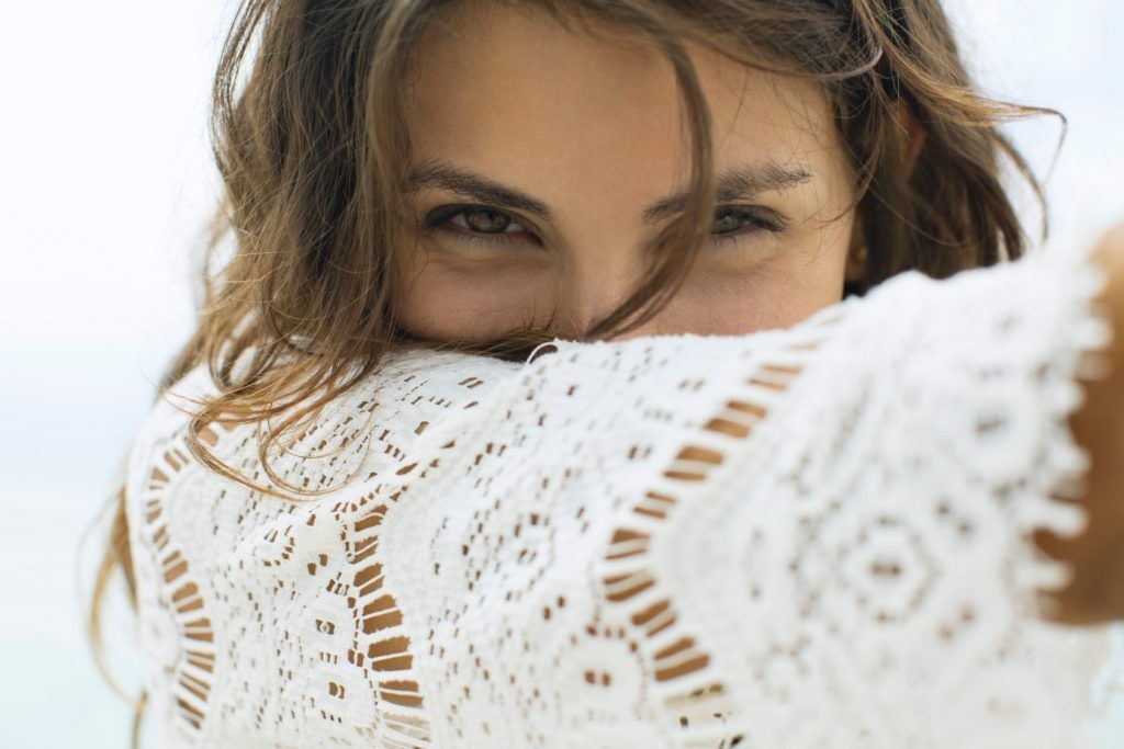 Woman holding arm in front of face, portrait, Image: 296302807, License: Rights-managed, Restrictions: , Model Release: no, Credit line: Profimedia, PhotoAlto