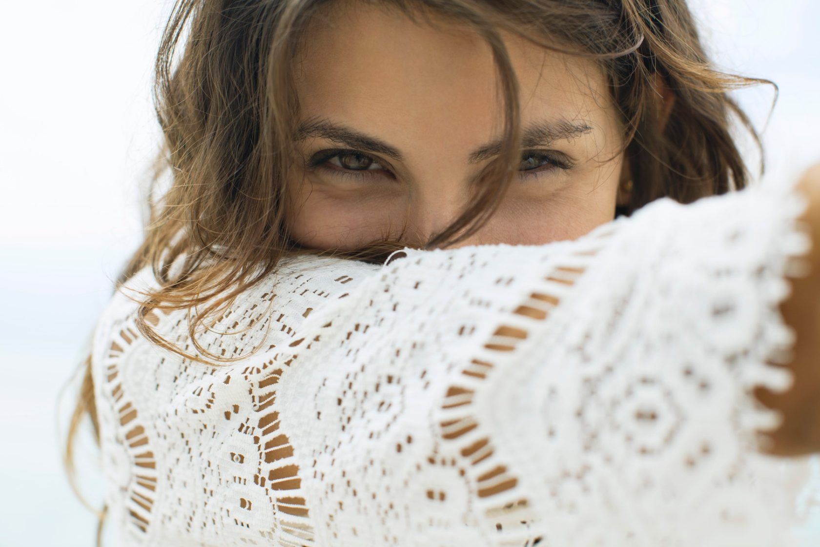 Woman holding arm in front of face, portrait, Image: 296302807, License: Rights-managed, Restrictions: , Model Release: no, Credit line: Profimedia, PhotoAlto