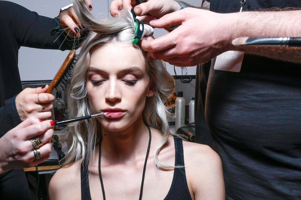 February 9, 2017 - New York, USA - Erin Fetherston. MODEL ON BACKSTAGE, WOMAN WOMEN, NEW YORK FASHION WEEK 2017 READY TO WEAR, DEFILE, FASHION SHOW RUNWAY COLLECTION, PRET A PORTER, MODELWEAR, MODESCHAU LAUFSTEG FALL WINTER AUTUMN HERBST.NYPAPW17, Image: 320563184, License: Rights-managed, Restrictions: * Austria Rights Out *, Model Release: no, Credit line: Profimedia, Zuma Press - Archives