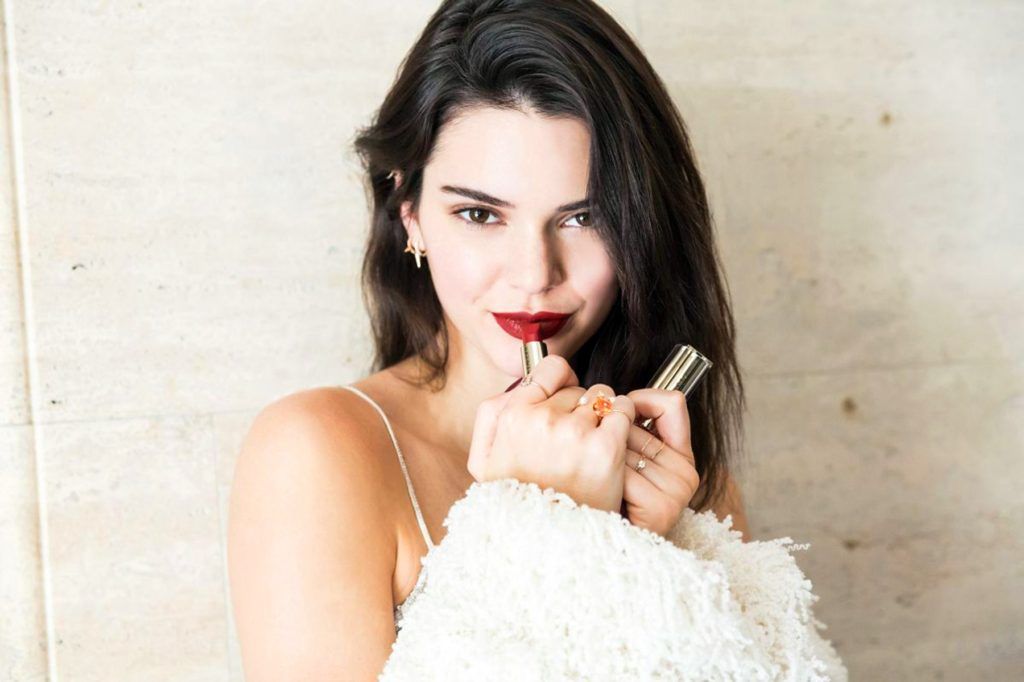 American fashion model and singer Kendall Jenner in the print ad of Estee Lauder Pure Color Lipstick Summer 2017 advertising campaign., Image: 329519110, License: Rights-managed, Restrictions: EDITORIAL USE ONLY, Model Release: no, Credit line: Profimedia, Balawa Pics