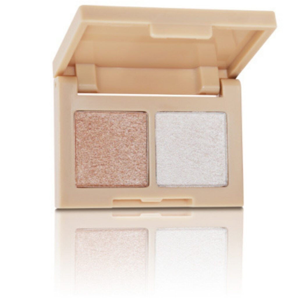 JN Beauty Lumière Duo Mini Highlighter Palette s dvije shimmer nijanse za lice i oči