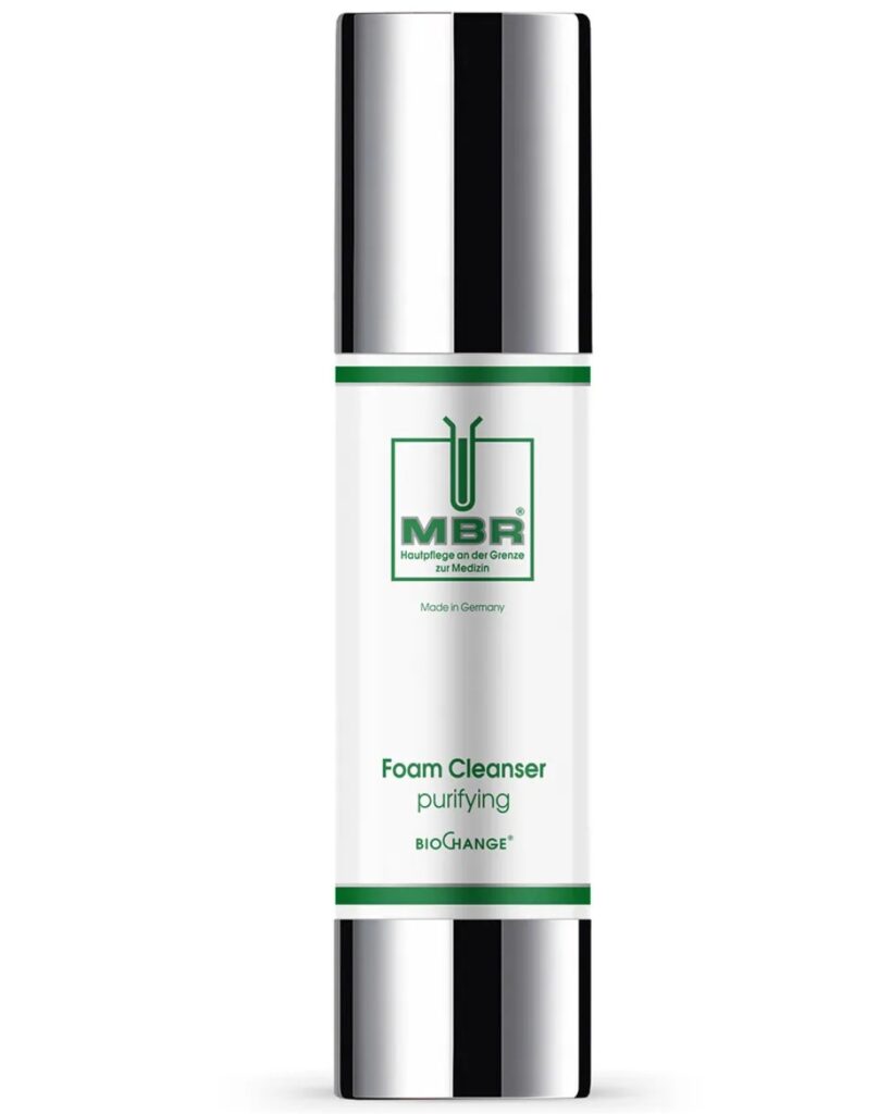 MBR BioChange Foam Cleanser purifying pjena za čišćenje kože u bijelo-srebrnoj bočici