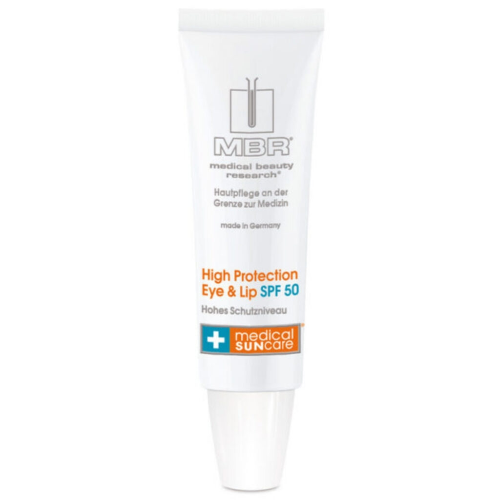 MBR Medical SUN care High Protection Eye & Lip SPF 50 u bijeloj tubi njemačkog brenda Medical Beauty Research